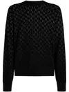 Karl Lagerfeld Monogram-degradé Sweater In Black