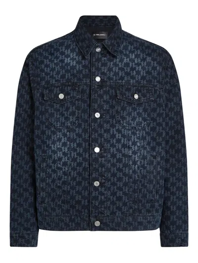 KARL LAGERFELD MONOGRAM DENIM JACKET