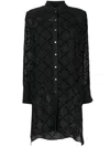 Karl Lagerfeld Monogram-jacquard Glitter-detail Shirt In Black