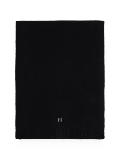 Karl Lagerfeld Monogram Knit Scarf In Black