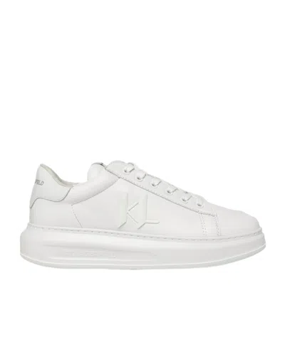 Karl Lagerfeld Monogram Lace Low-cut Skate Shoes In White