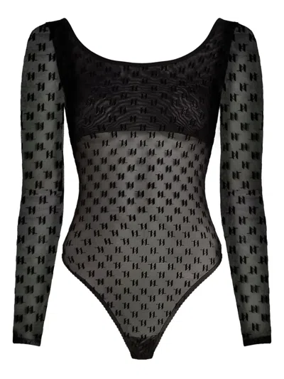 KARL LAGERFELD MONOGRAM MESH BODYSUIT
