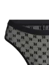 Karl Lagerfeld Kl Monogram Mesh Mid-rise Brief In Black
