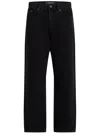 Karl Lagerfeld Contrast-stitching Tapered Jeans In Black