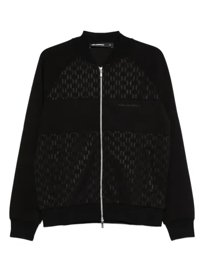 Karl Lagerfeld Monogram-pattern Sweatshirt In Black