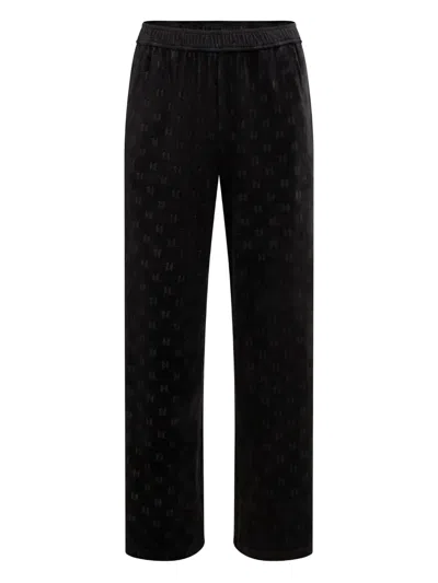 Karl Lagerfeld Monogram-pattern Track Pants In Black