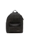 Karl Lagerfeld Monogram-pattern Zip Backpack In Black