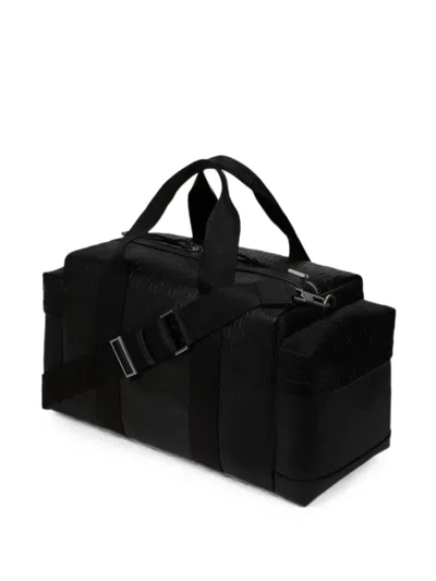 Karl Lagerfeld Perforierte Reisetasche Mit Monogramm In Black