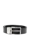 Karl Lagerfeld Monogram Reversible Belt In Black