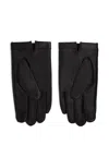 Karl Lagerfeld Monogram Sheepskin Gloves In Black