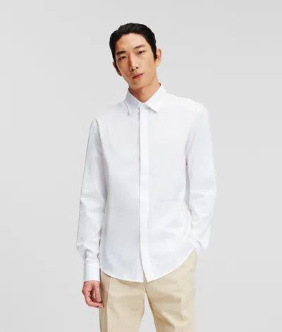 Karl Lagerfeld Monogram Shirt In White
