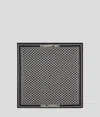 Karl Lagerfeld Monogram Silk Scarf In Black