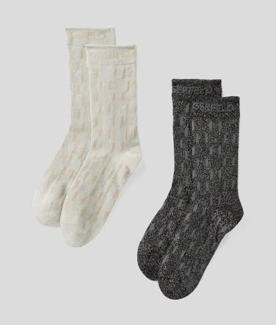 Karl Lagerfeld Monogram Socks – 2 Pack