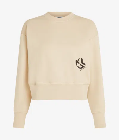 Karl Lagerfeld Monogram Sweatshirt In Neutral