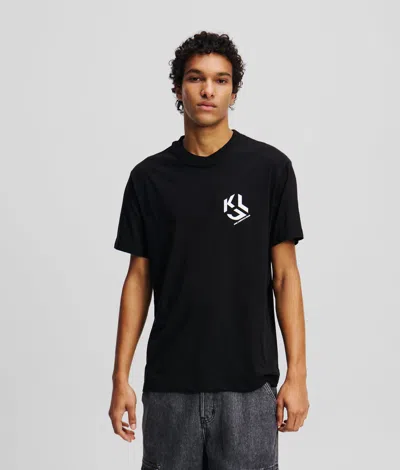 Karl Lagerfeld Monogram T-shirt In Black