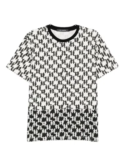 Karl Lagerfeld Monogram T-shirt In White