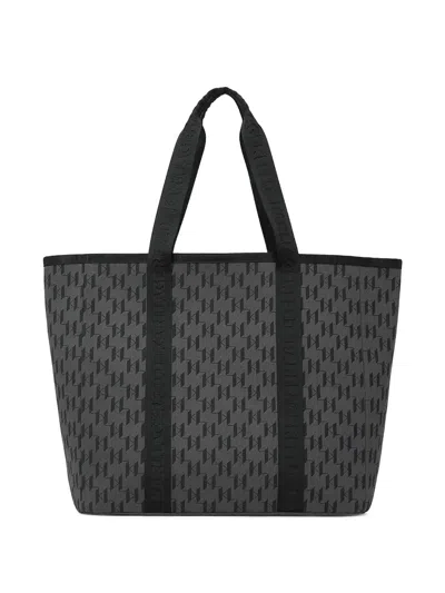 Karl Lagerfeld Monogram Tote Bag In Black