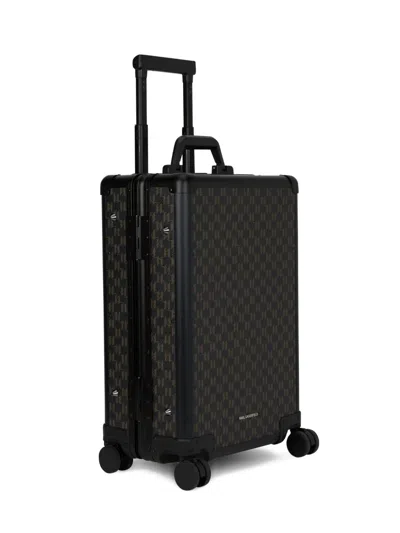 Karl Lagerfeld Monogram Trolley Case In Black