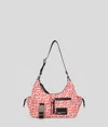 Karl Lagerfeld Monogram Utility Nylon Shoulder Bag