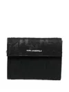 Karl Lagerfeld Monogram Wallet In Black