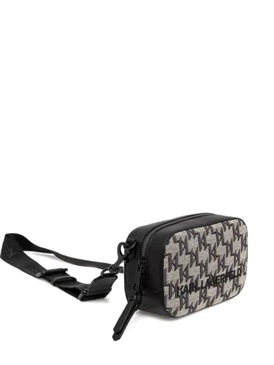 Karl Lagerfeld Monogram Zip-top Cross Body Bag