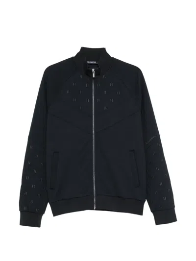 Karl Lagerfeld Monogram-embroidered Panelled Jacket In Multi
