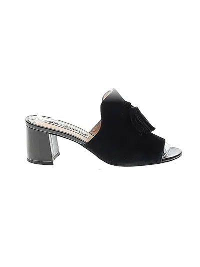 Pre-owned Karl Lagerfeld Mule/clog In Black