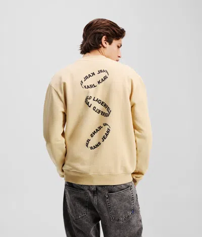 Karl Lagerfeld Multi-ring Logo Sweatshirt In Yellow