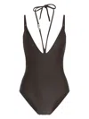 Karl Lagerfeld Multi-strap Swimsuit In Brown