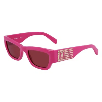 Karl Lagerfeld Multicolor Injected Sunglasses In Pink