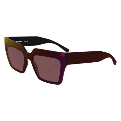 Karl Lagerfeld Multicolor Injected Sunglasses In Brown