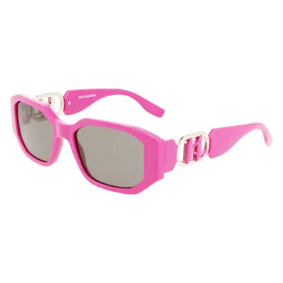 Karl Lagerfeld Multicolor Injected Sunglasses In Pink