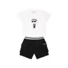 Karl Lagerfeld Ikonik Karl Shorts Set In Multicolor