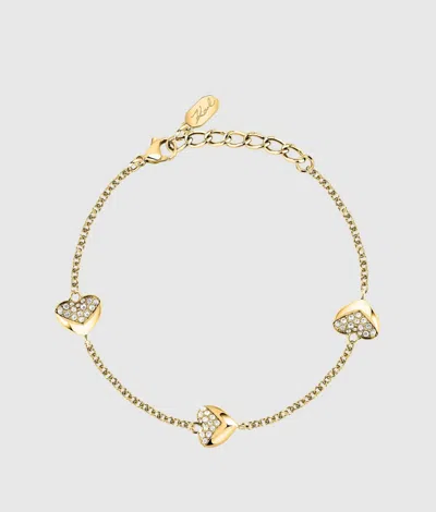 Karl Lagerfeld Multiple Heart Charm Bracelet In Gold