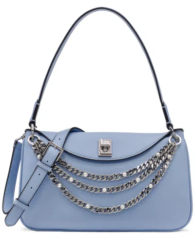 Karl Lagerfeld Nadine Leather Shoulder Bag In Blue