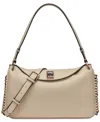 Karl Lagerfeld Nadine Small Leather Shoulder Crossbody In Brie