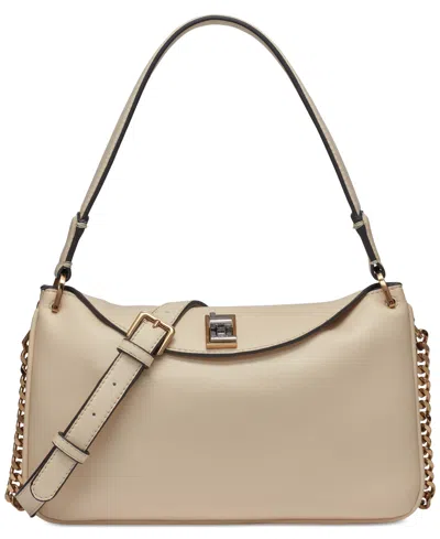 Karl Lagerfeld Nadine Small Leather Shoulder Crossbody In Brie