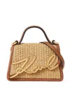 Karl Lagerfeld Nano Signature Tote Bag In Neutrals