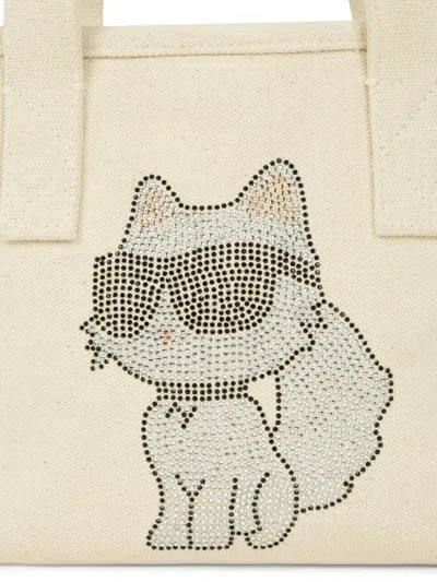 Karl Lagerfeld Natural Ikon Choupette Small Tote In Neutral