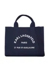 Karl Lagerfeld Navy Canvas Tote Bag