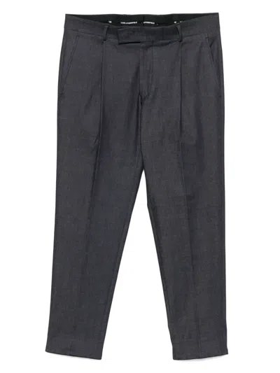 Karl Lagerfeld Neat Trousers In Blue