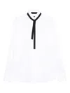 Karl Lagerfeld Neck-tie Cotton Shirt In White