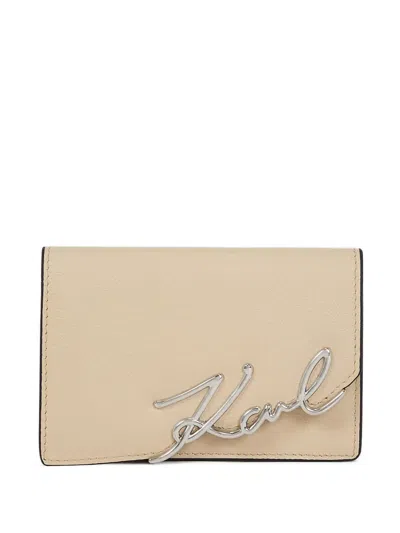 Karl Lagerfeld 로고 지갑 In Neutral