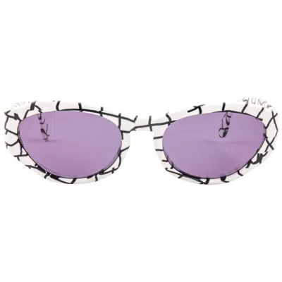 Pre-owned Karl Lagerfeld New Vintage  3601 White & Black 1990 France Sunglasses