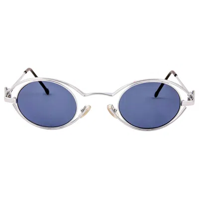 Pre-owned Karl Lagerfeld New Vintage  4123 04 Oval Silver 1990 France Sunglasses In Purple
