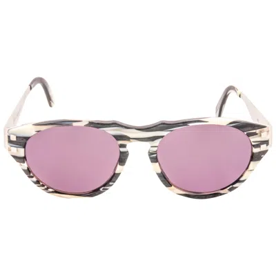 Pre-owned Karl Lagerfeld New Vintage  Marble Black & White 4602 1980 Germany Sunglasses