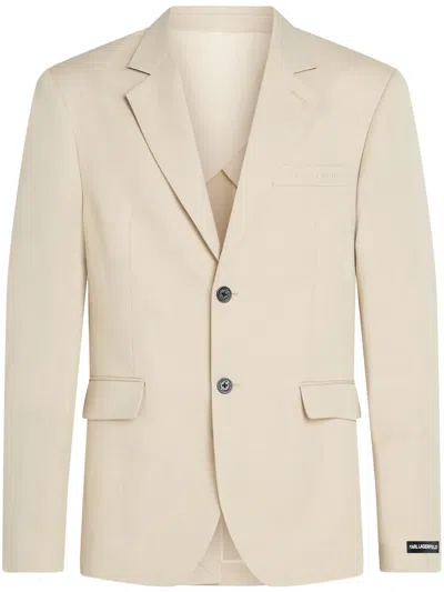 Karl Lagerfeld Sakko Mit Fallendem Revers In Nude