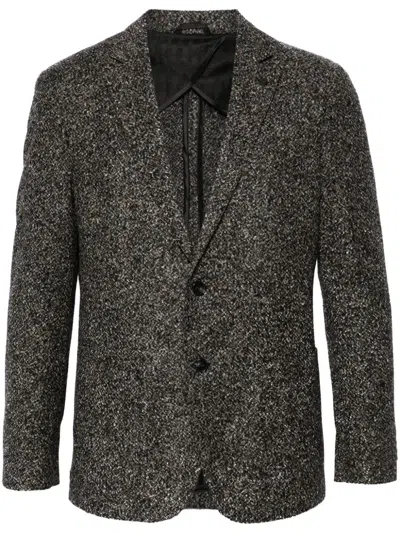 Karl Lagerfeld Notched-lapels Single-breasted Blazer In Black