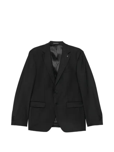 Karl Lagerfeld Notched-lapel Single-breasted Blazer In Black