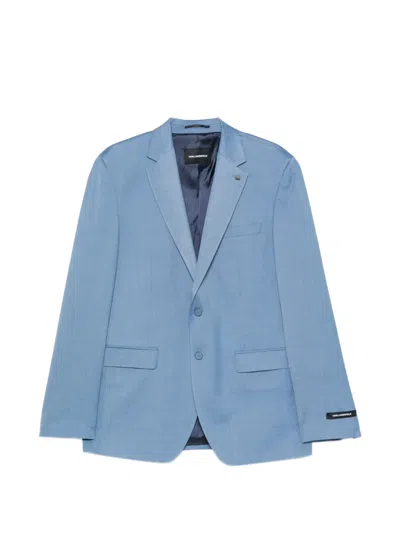 Karl Lagerfeld Notched-lapel Single-breasted Blazer In Blue